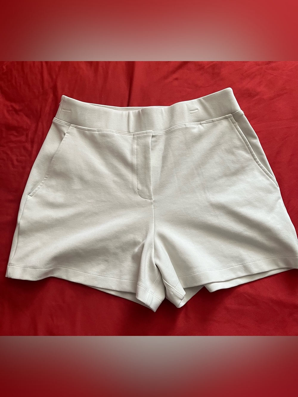 Kit and Ace Cream High-Rise Knit Athletic Shorts